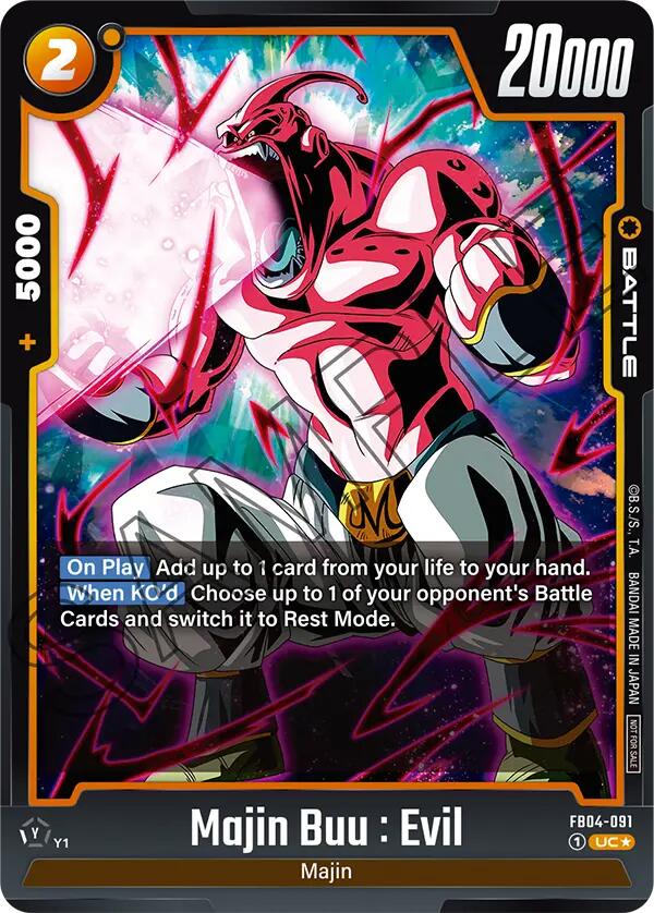 Majin Buu : Evil (FB04-091) (Tournament Pack 05) [Fusion World Tournament Cards] | Fandemonia Ltd