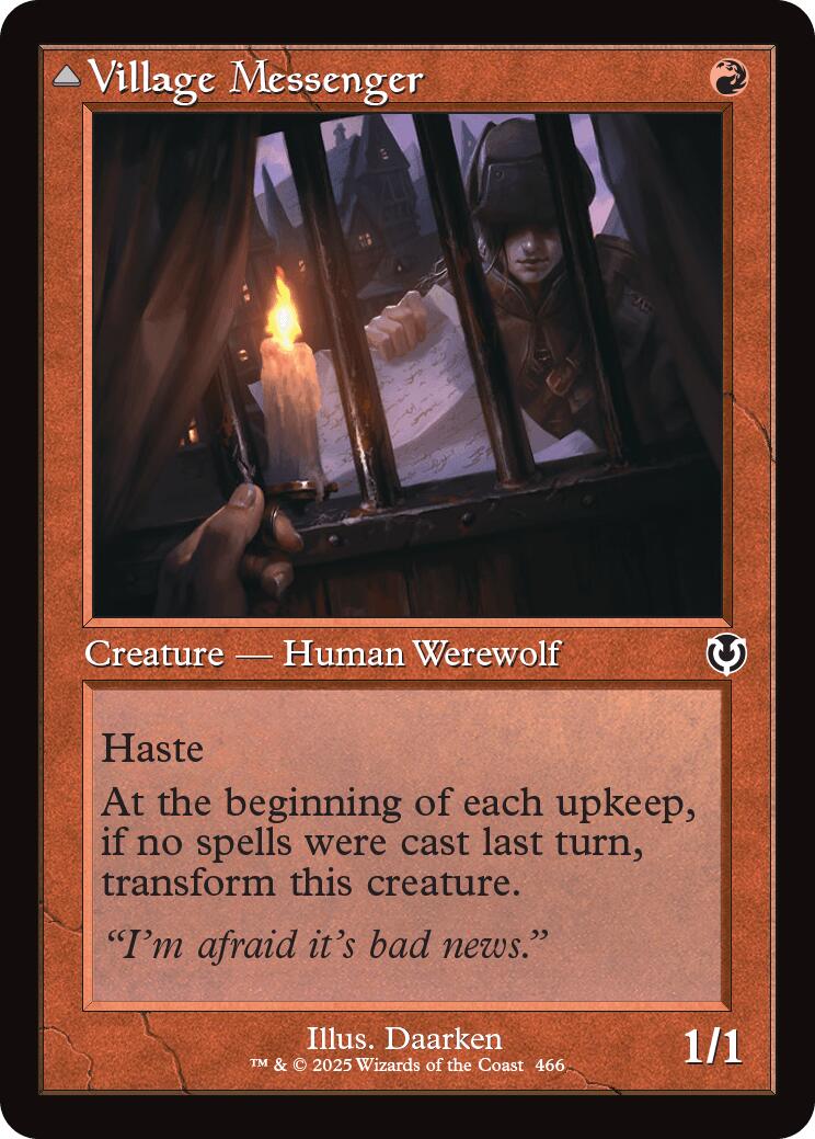 Village Messenger // Moonrise Intruder (Retro Frame) [Innistrad Remastered] | Fandemonia Ltd
