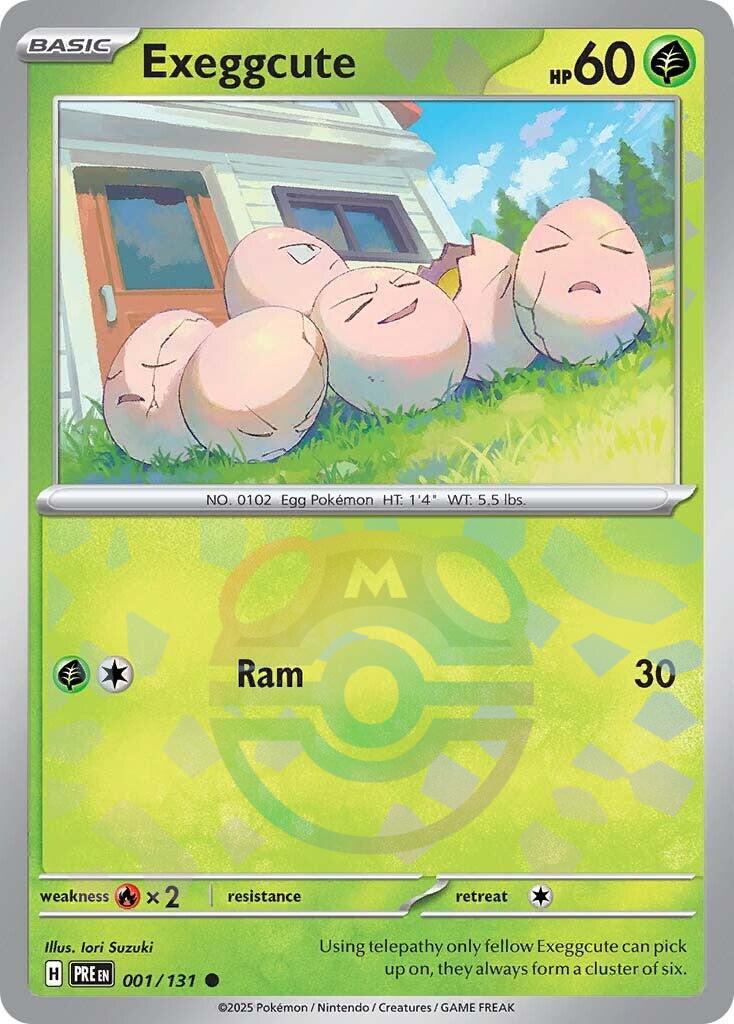Exeggcute (001/131) (Master Ball Pattern) [Scarlet & Violet: Prismatic Evolutions] | Fandemonia Ltd