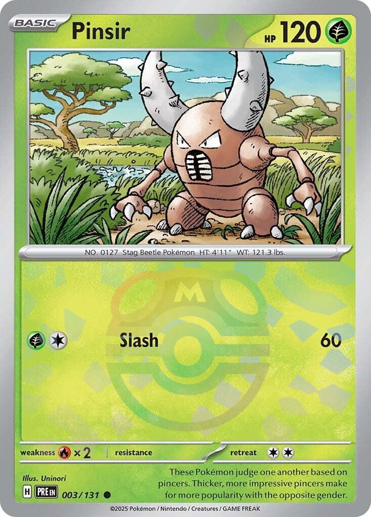 Pinsir (003/131) (Master Ball Pattern) [Scarlet & Violet: Prismatic Evolutions] | Fandemonia Ltd
