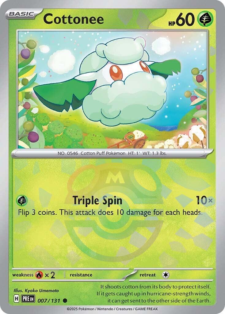 Cottonee (007/131) (Master Ball Pattern) [Scarlet & Violet: Prismatic Evolutions] | Fandemonia Ltd