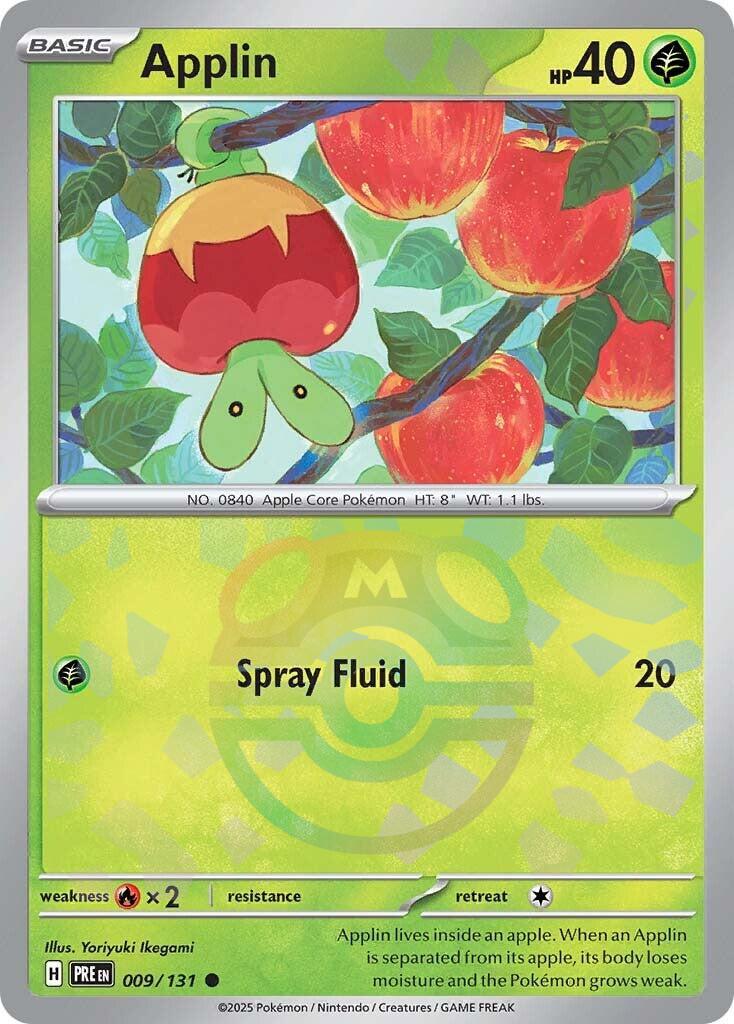 Applin (009/131) (Master Ball Pattern) [Scarlet & Violet: Prismatic Evolutions] | Fandemonia Ltd