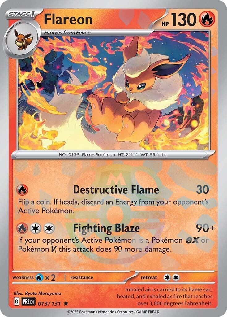Flareon (013/131) (Master Ball Pattern) [Scarlet & Violet: Prismatic Evolutions] | Fandemonia Ltd