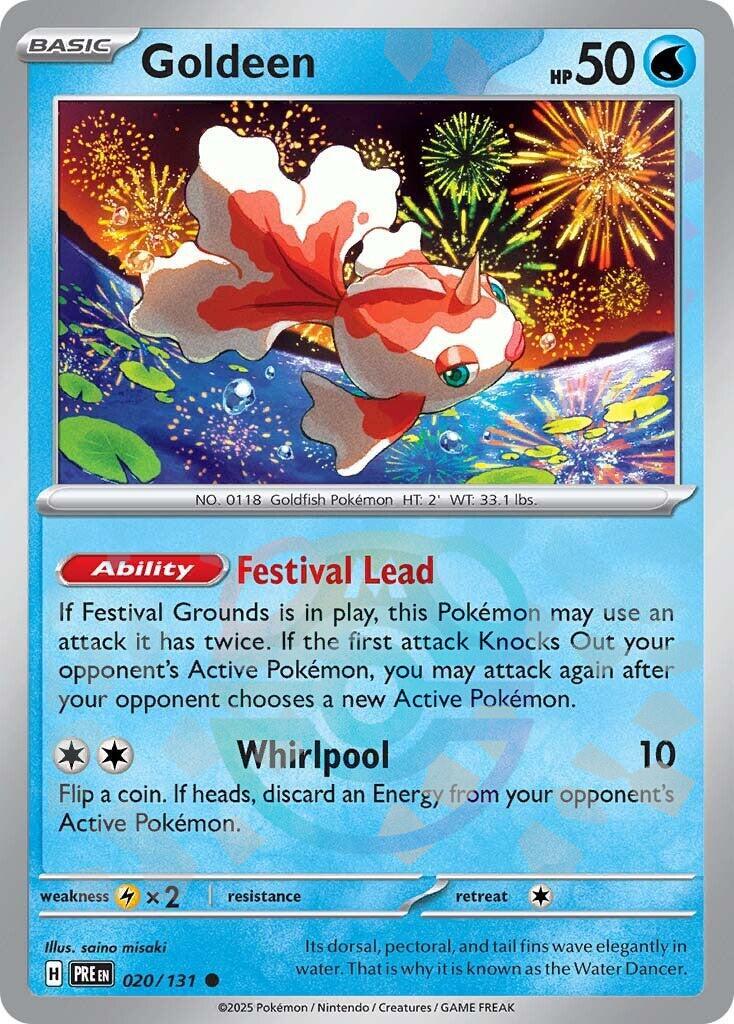 Goldeen (020/131) (Master Ball Pattern) [Scarlet & Violet: Prismatic Evolutions] | Fandemonia Ltd