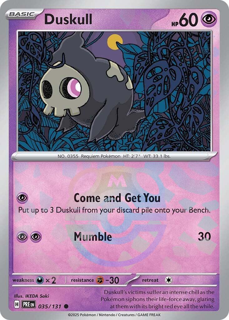 Duskull (035/131) (Master Ball Pattern) [Scarlet & Violet: Prismatic Evolutions] | Fandemonia Ltd