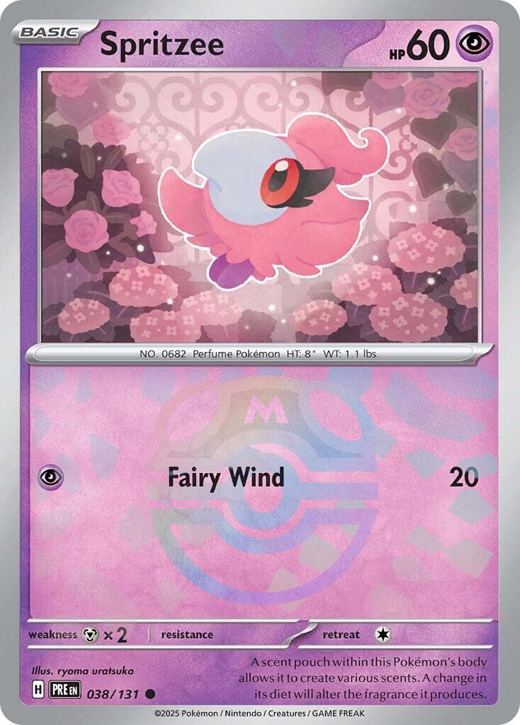 Spritzee (038/131) (Master Ball Pattern) [Scarlet & Violet: Prismatic Evolutions] | Fandemonia Ltd