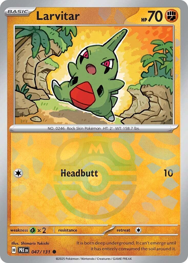 Larvitar (047/131) (Master Ball Pattern) [Scarlet & Violet: Prismatic Evolutions] | Fandemonia Ltd