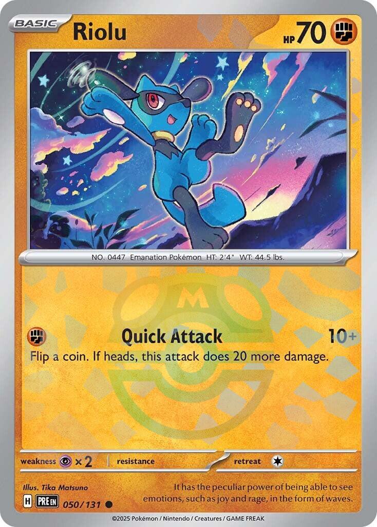 Riolu (050/131) (Master Ball Pattern) [Scarlet & Violet: Prismatic Evolutions] | Fandemonia Ltd