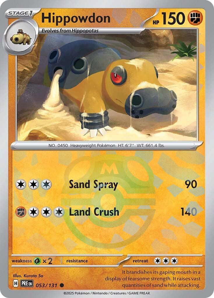 Hippowdon (053/131) (Master Ball Pattern) [Scarlet & Violet: Prismatic Evolutions] | Fandemonia Ltd