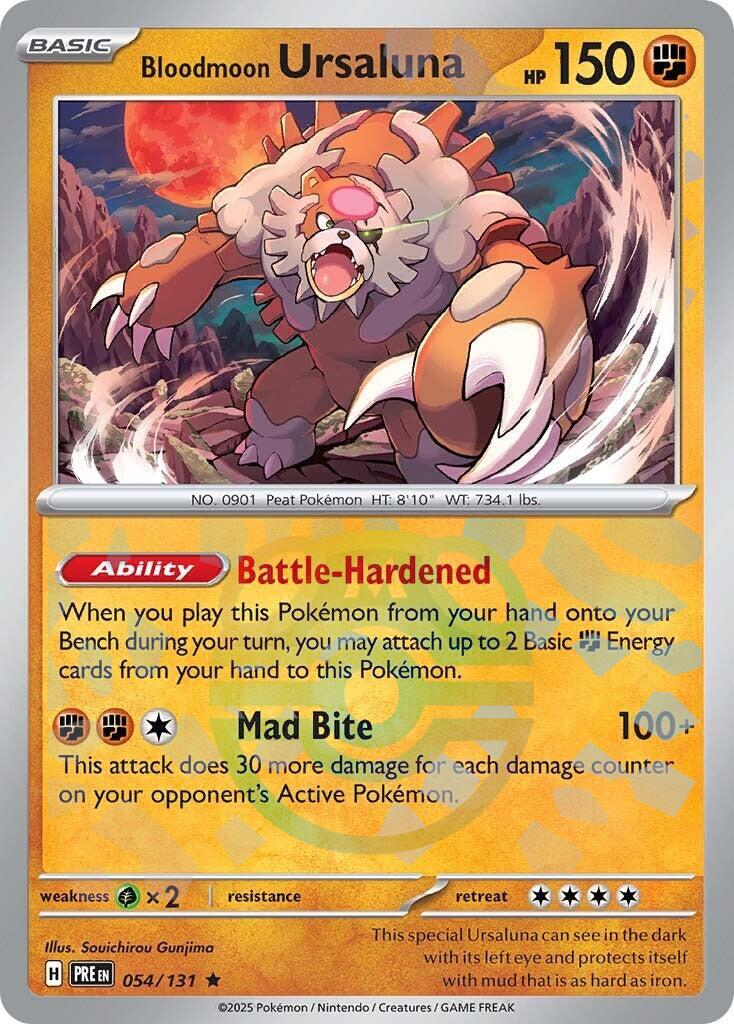 Bloodmoon Ursaluna (054/131) (Master Ball Pattern) [Scarlet & Violet: Prismatic Evolutions] | Fandemonia Ltd