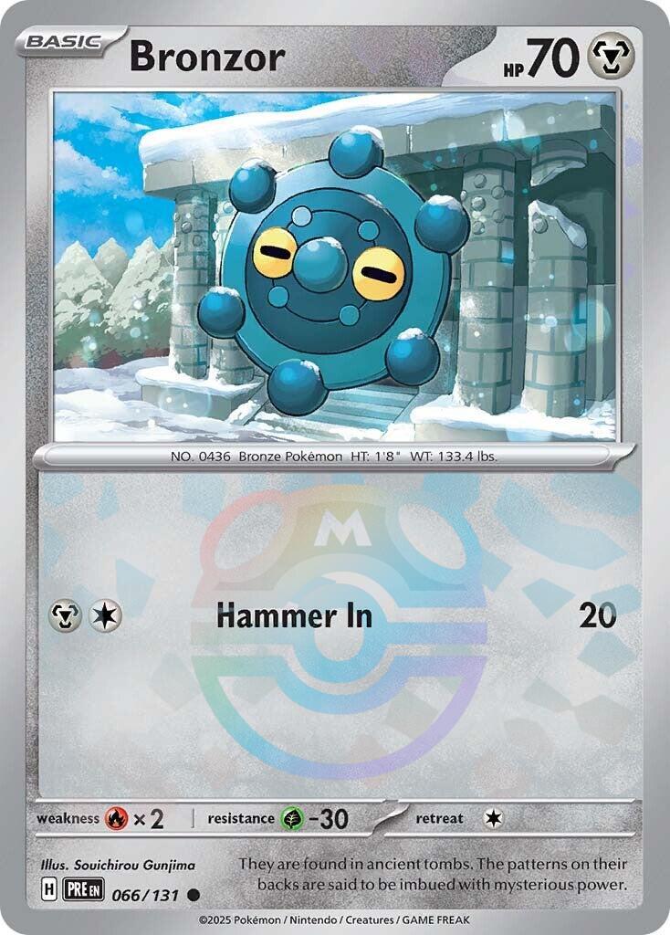 Bronzor (066/131) (Master Ball Pattern) [Scarlet & Violet: Prismatic Evolutions] | Fandemonia Ltd