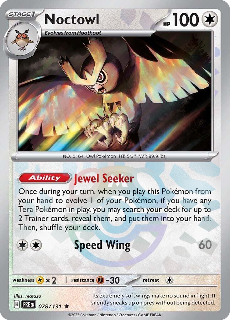 Noctowl (078/131) (Master Ball Pattern) [Scarlet & Violet: Prismatic Evolutions] | Fandemonia Ltd