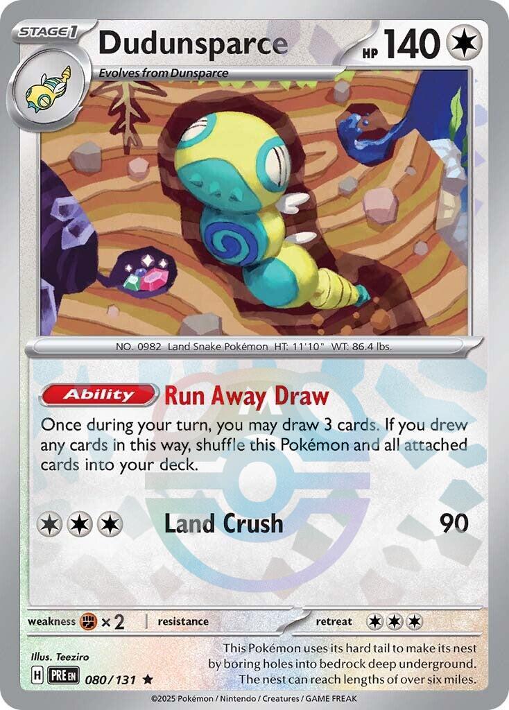 Dudunsparce (080/131) (Master Ball Pattern) [Scarlet & Violet: Prismatic Evolutions] | Fandemonia Ltd