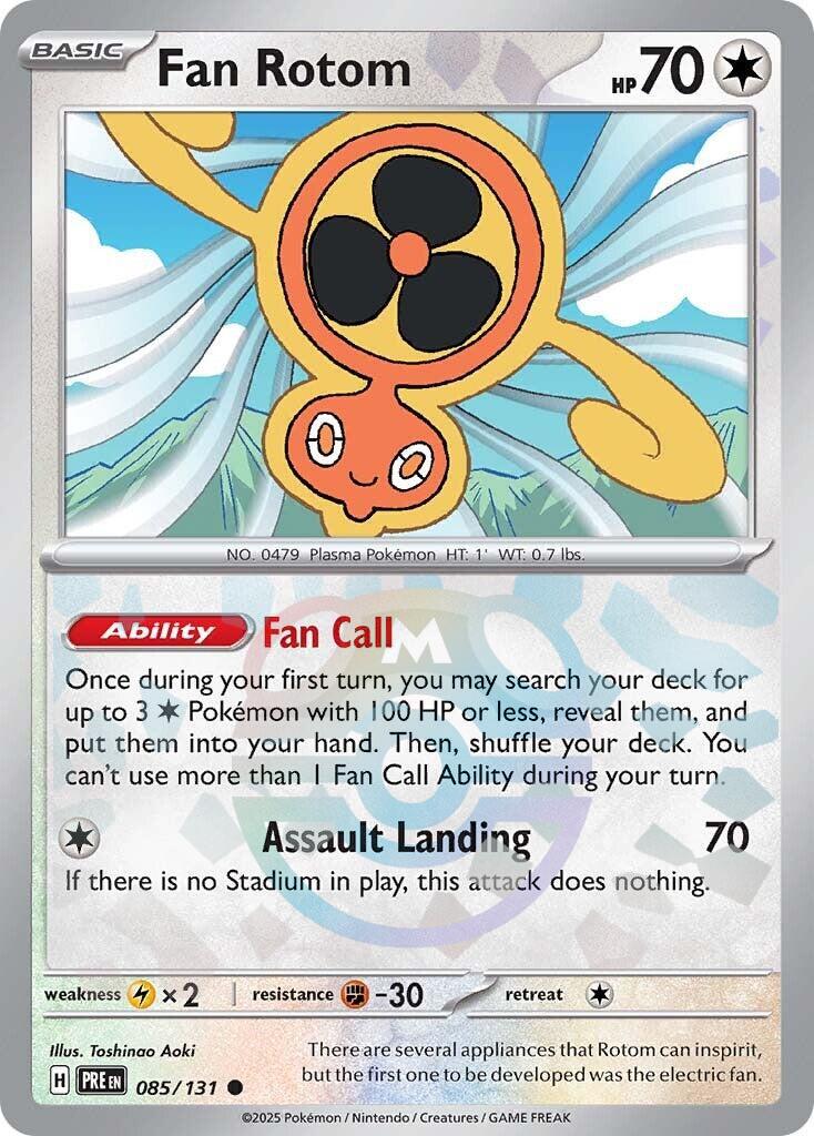 Fan Rotom (085/131) (Master Ball Pattern) [Scarlet & Violet: Prismatic Evolutions] | Fandemonia Ltd