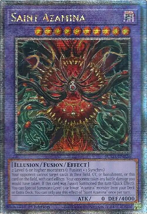 Saint Azamina (Quarter Century Secret Rare) [SUDA-EN036] Quarter Century Secret Rare | Fandemonia Ltd