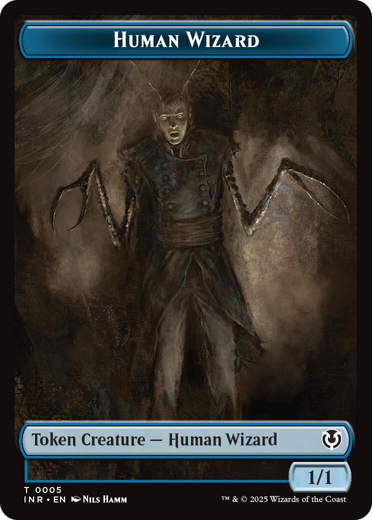 Human Wizard // Emblem - Jace, Unraveler of Secrets Double-Sided Token [Innistrad Remastered Tokens] | Fandemonia Ltd