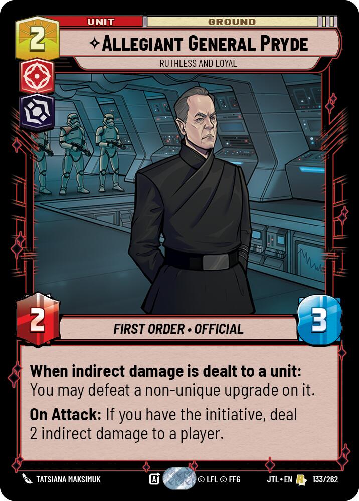 Allegiant General Pryde - Ruthless and Loyal (133/262) (133/257) [Jump to Lightspeed] | Fandemonia Ltd