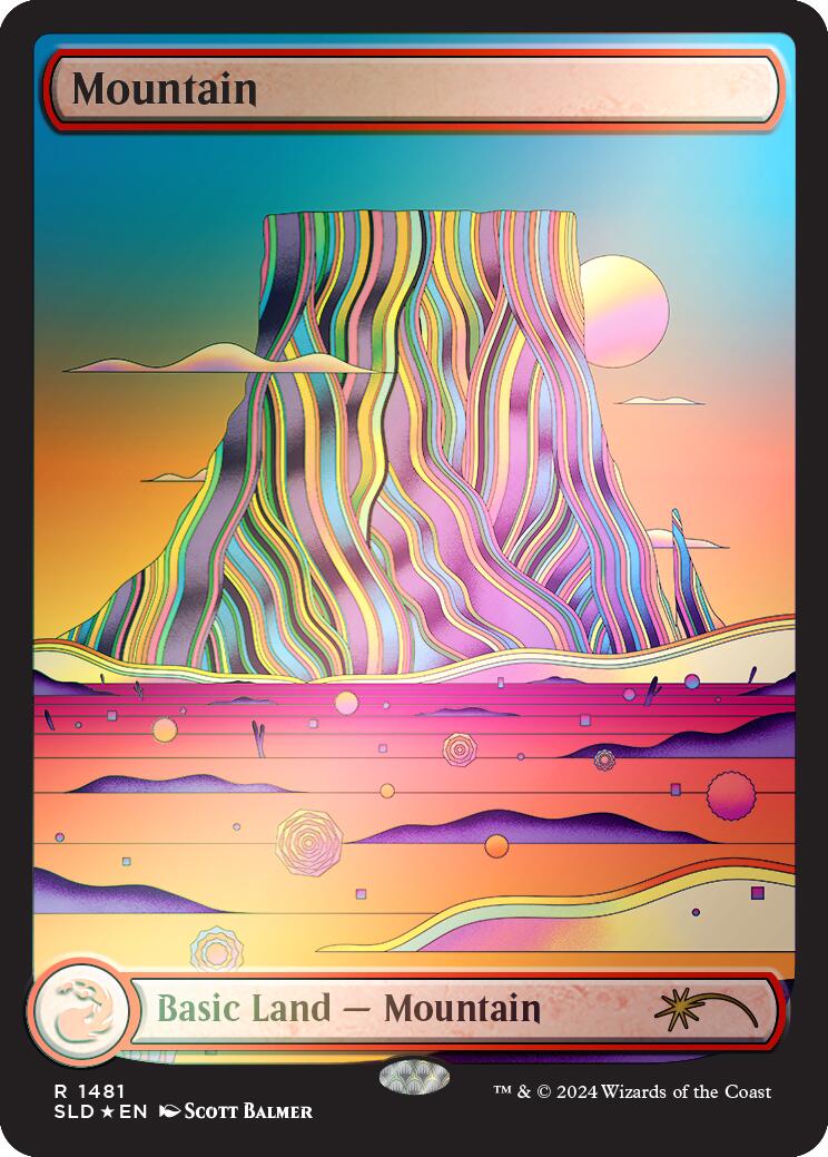Mountain (1481) (Rainbow Foil) [Secret Lair Drop Series] | Fandemonia Ltd