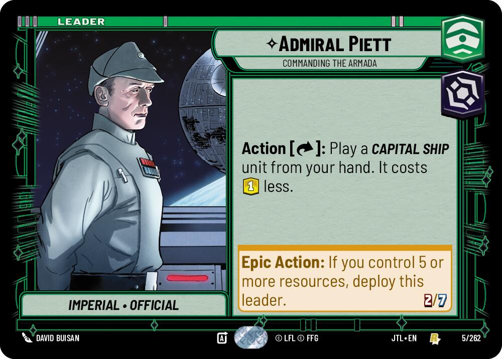 Admiral Piett - Commanding the Armada (005/262) (005/257) [Jump to Lightspeed] | Fandemonia Ltd