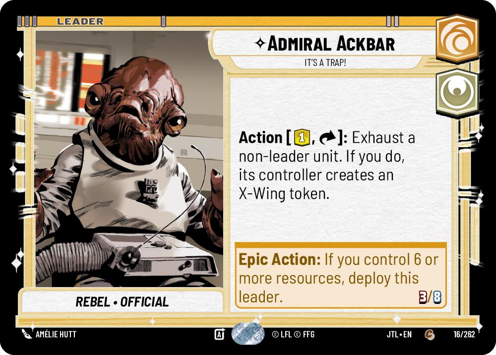 Admiral Ackbar - It's A Trap! (016/262) (016/257) [Jump to Lightspeed] | Fandemonia Ltd