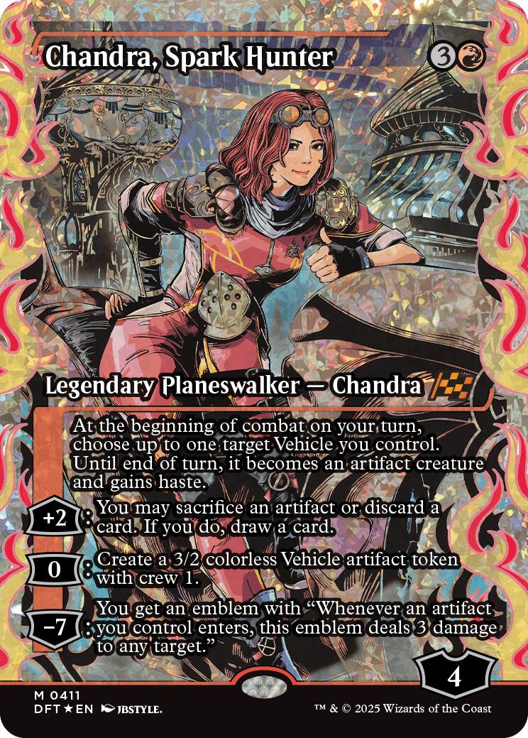 Chandra, Spark Hunter (Showcase Fracture Foil) (Japanese) [Aetherdrift] | Fandemonia Ltd