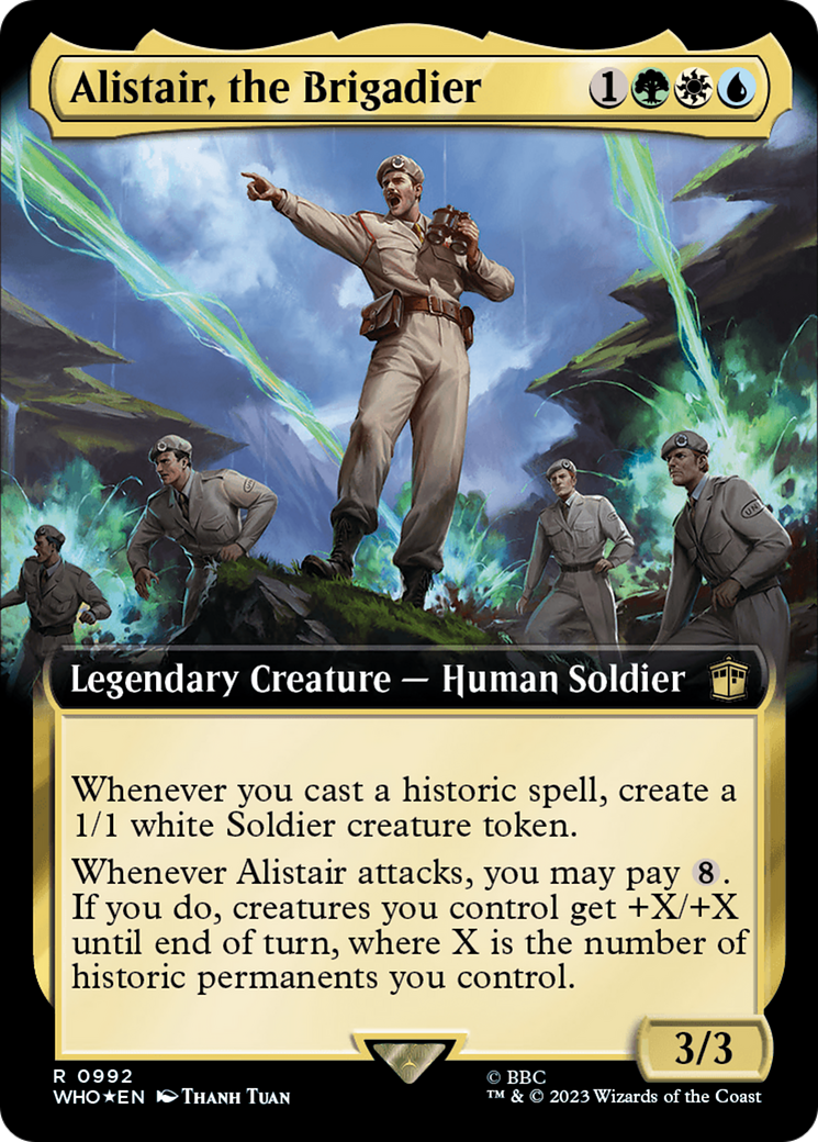 Alistair, the Brigadier (Extended Art) (Surge Foil) [Doctor Who] | Fandemonia Ltd