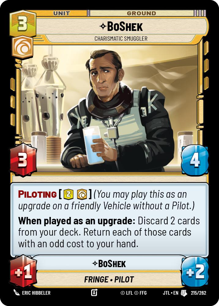 BoShek - Charismatic Smuggler (215/262) (215/257) [Jump to Lightspeed] | Fandemonia Ltd