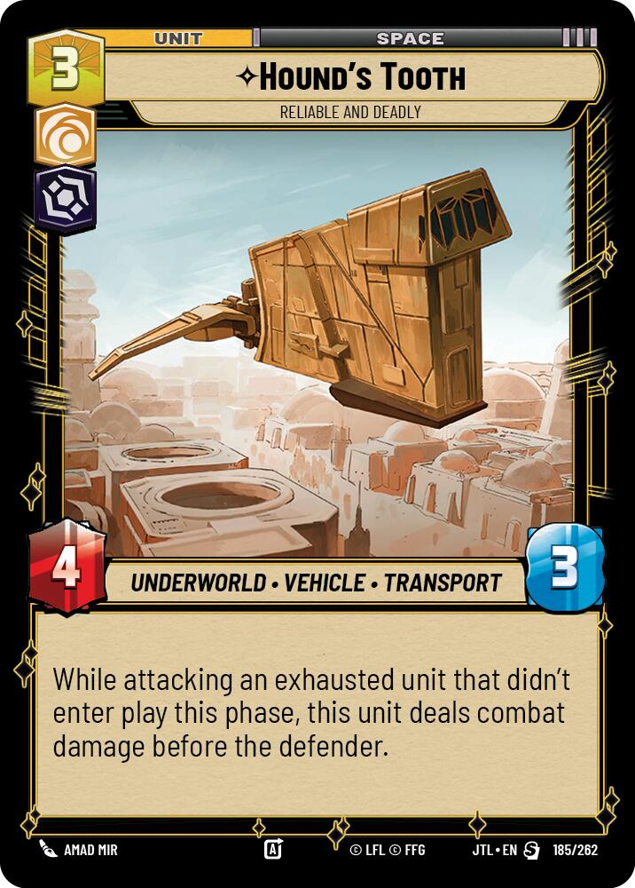 Hound's Tooth - Reliable and Deadly (185/262) (185/257) [Jump to Lightspeed] | Fandemonia Ltd