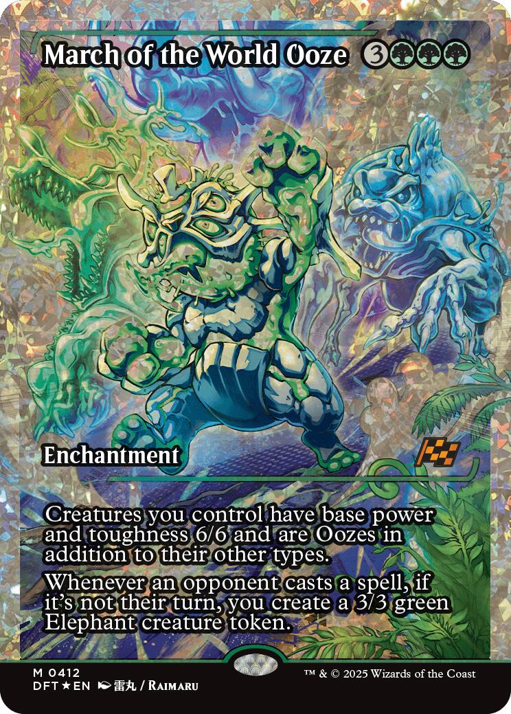March of the World Ooze (Showcase Fracture Foil) (Japanese) [Aetherdrift] | Fandemonia Ltd