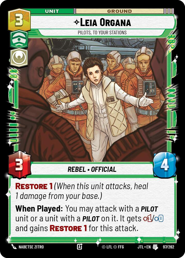 Leia Organa - Pilots, To Your Stations (097/262) (097/257) [Jump to Lightspeed] | Fandemonia Ltd