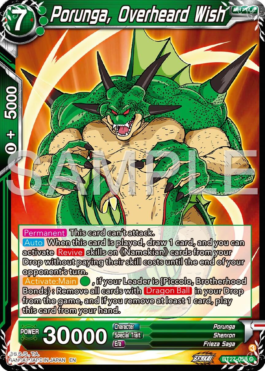 Porunga, Overheard Wish (BT27-058) [History of Z] | Fandemonia Ltd