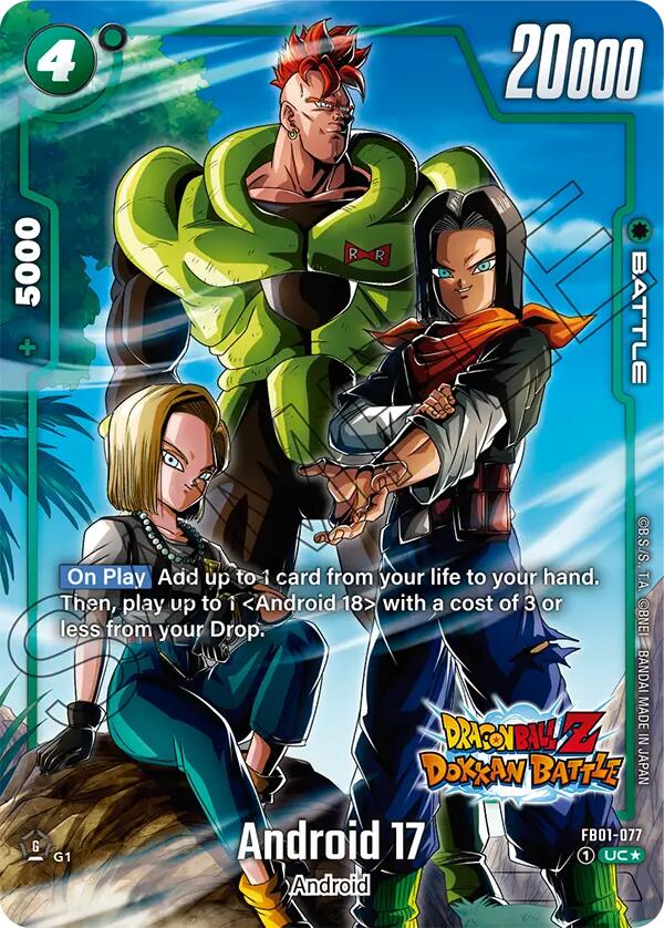 Android 17 (FB01-077) (Dragon Ball Z Dokkan Battle Alternate Art) [Awakened Pulse] | Fandemonia Ltd
