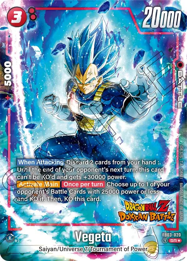 Vegeta (FB03-020) (Dragon Ball Z Dokkan Battle Alternate Art) [Raging Roar] | Fandemonia Ltd