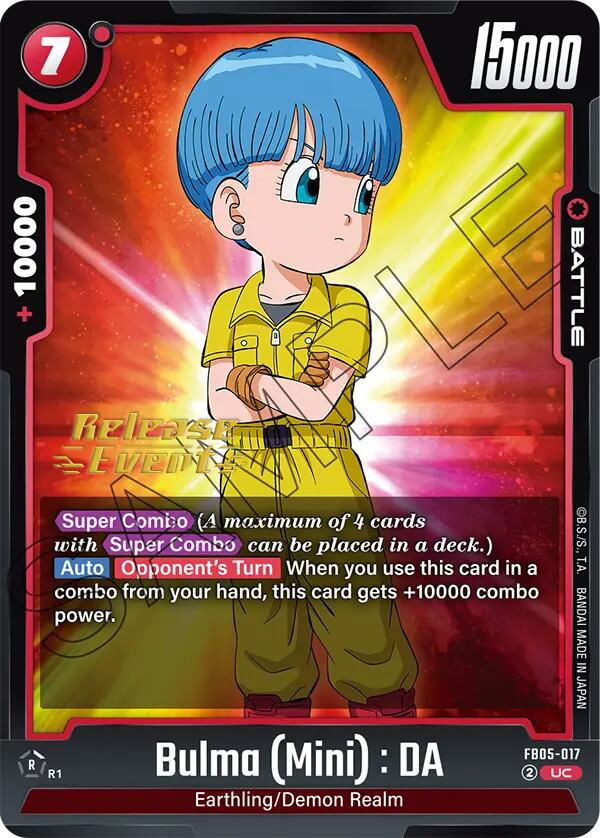 Bulma (Mini) : DA [New Adventure Release Event Cards] | Fandemonia Ltd