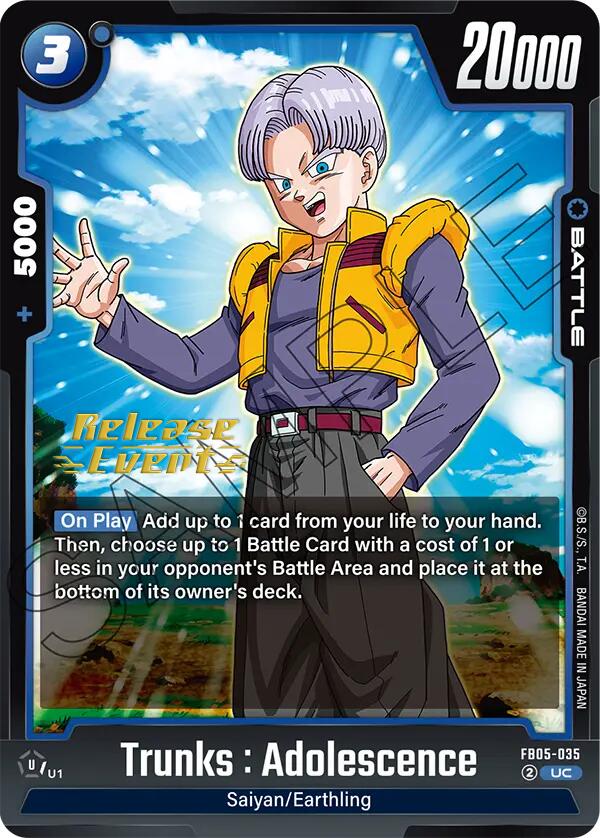 Trunks : Adolescence [New Adventure Release Event Cards] | Fandemonia Ltd