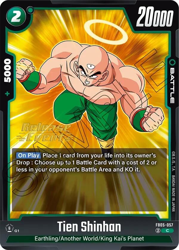 Tien Shinhan (FB05-057) [New Adventure Release Event Cards] | Fandemonia Ltd
