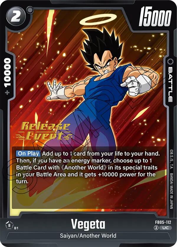 Vegeta (FB05-112) [New Adventure Release Event Cards] | Fandemonia Ltd