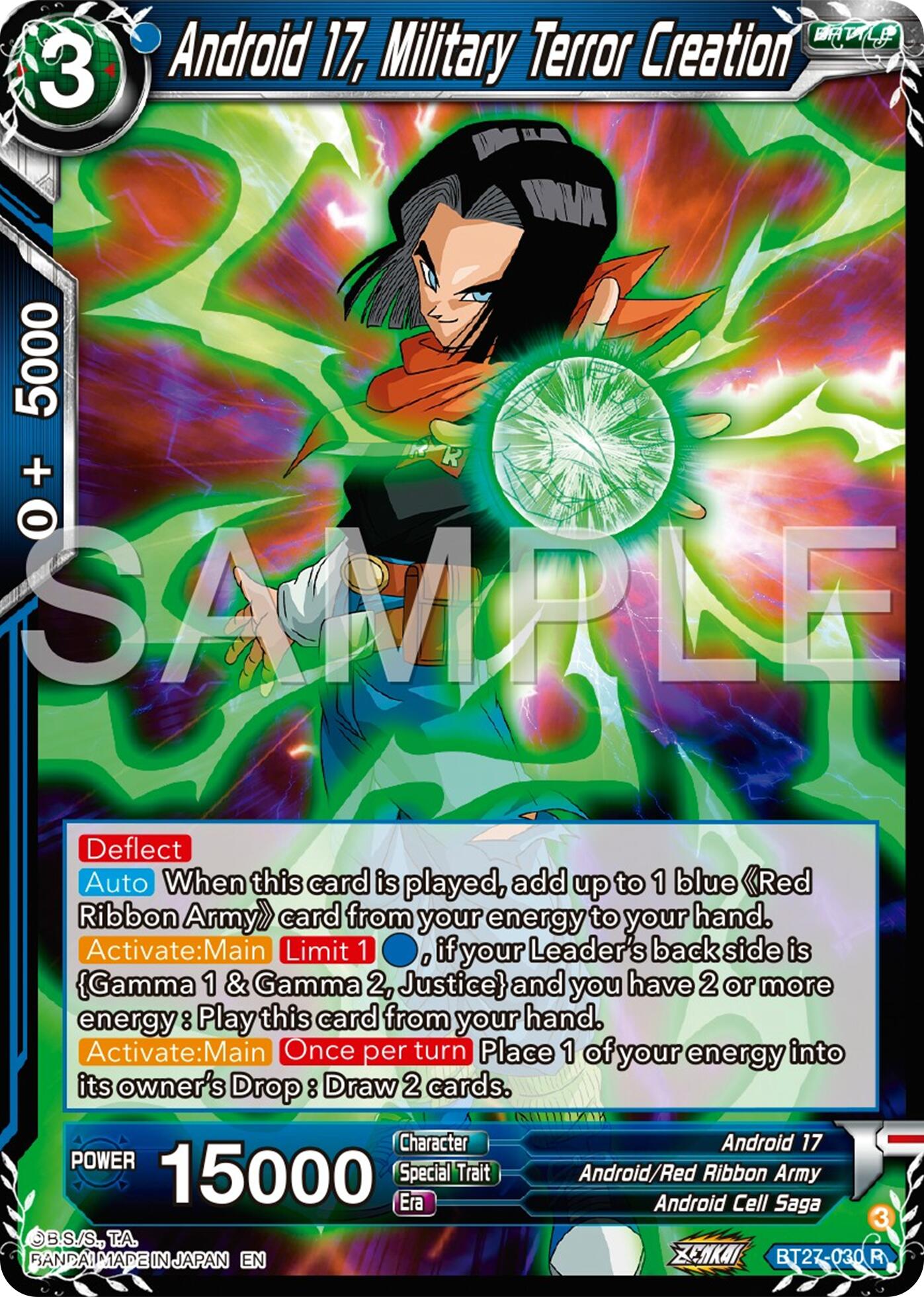 Android 17, Military Terror Creation (BT27-030) [History of Z] | Fandemonia Ltd