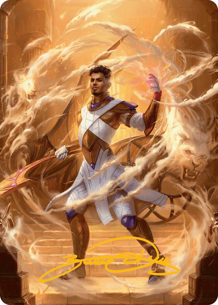 Basri, Tomorrow's Champion Art Card (Gold-Stamped Signature) [Aetherdrift Art Series] | Fandemonia Ltd