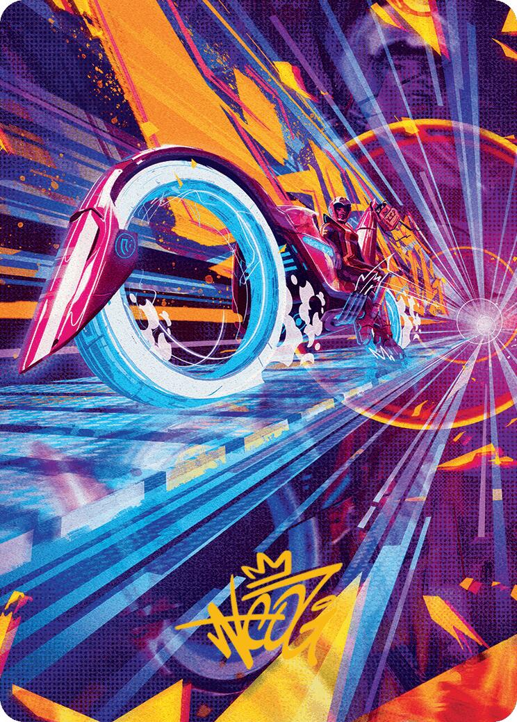 Spotcycle Scouter Art Card (Gold-Stamped Signature) [Aetherdrift Art Series] | Fandemonia Ltd