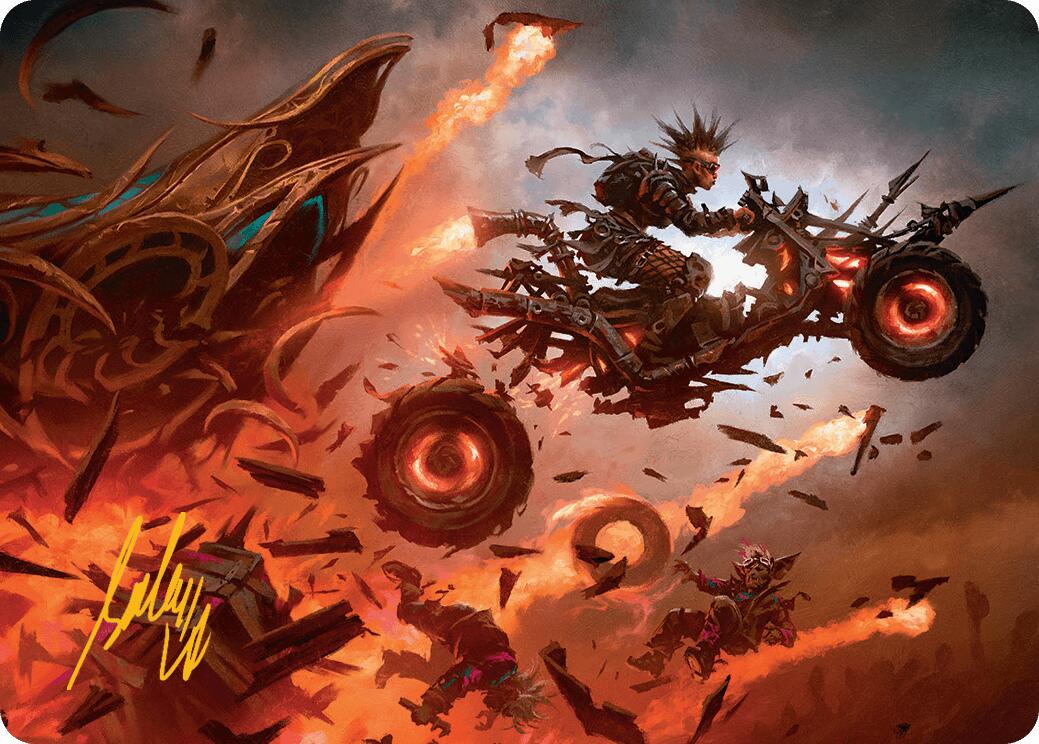 Gastal Blockbuster Art Card (Gold-Stamped Signature) [Aetherdrift Art Series] | Fandemonia Ltd