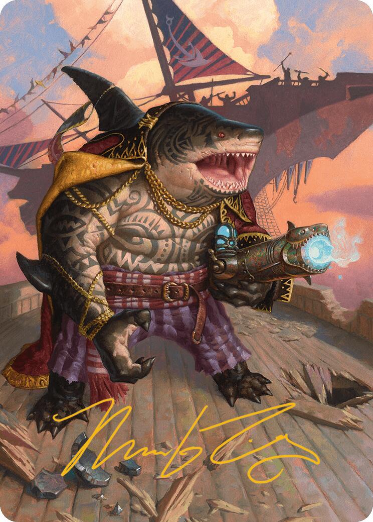 Captain Howler, Sea Scourge Art Card (4/54) (Gold-Stamped Signature) [Aetherdrift Art Series] | Fandemonia Ltd