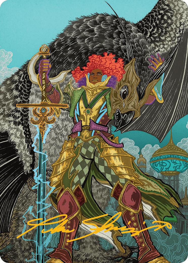 Caradora, Heart of Alacria Art Card (3/54) (Gold-Stamped Signature) [Aetherdrift Art Series] | Fandemonia Ltd