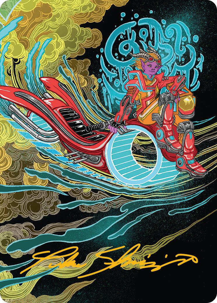 Cloudspire Skycycle Art Card (Gold-Stamped Signature) [Aetherdrift Art Series] | Fandemonia Ltd