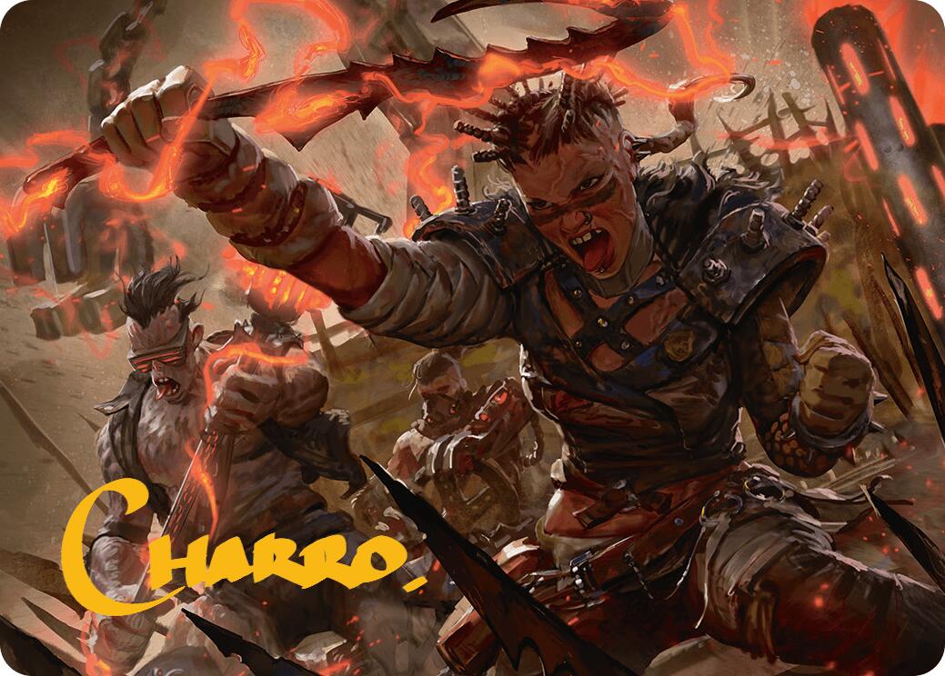 Far Fortune, End Boss Art Card (11/54) (Gold-Stamped Signature) [Aetherdrift Art Series] | Fandemonia Ltd