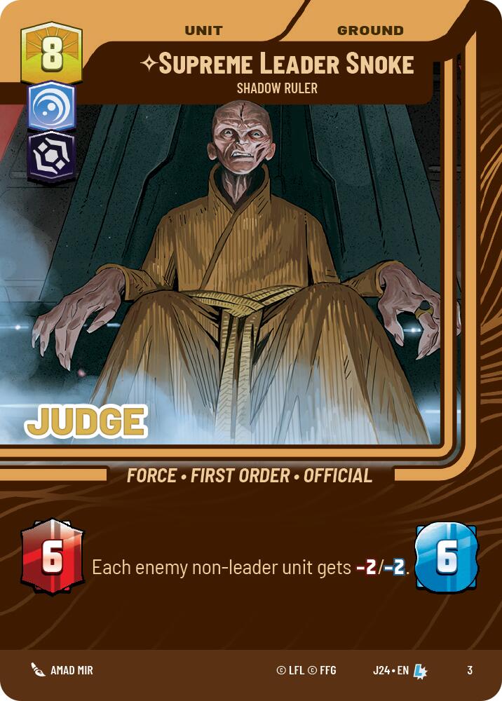 Supreme Leader Snoke - Shadow Ruler (3) (3) [Judge Promos] | Fandemonia Ltd