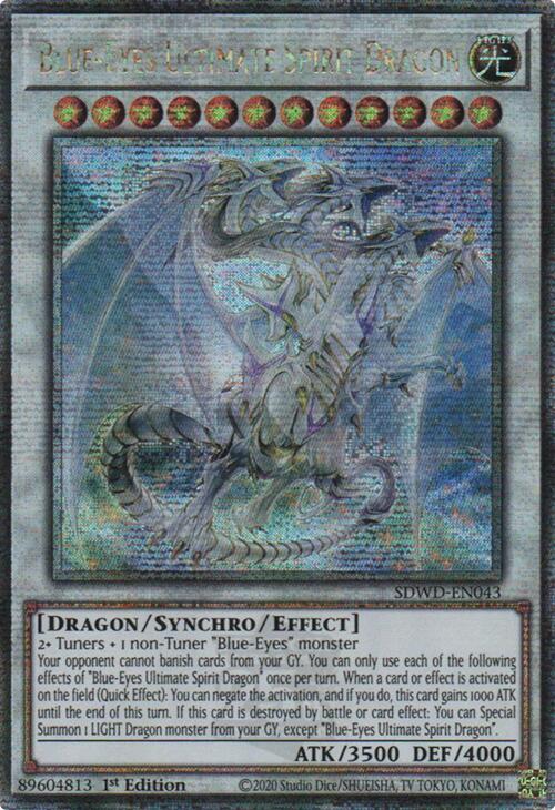 Blue-Eyes Ultimate Spirit Dragon (Quarter Century Secret Rare) [SDWD-EN043] Quarter Century Secret Rare | Fandemonia Ltd