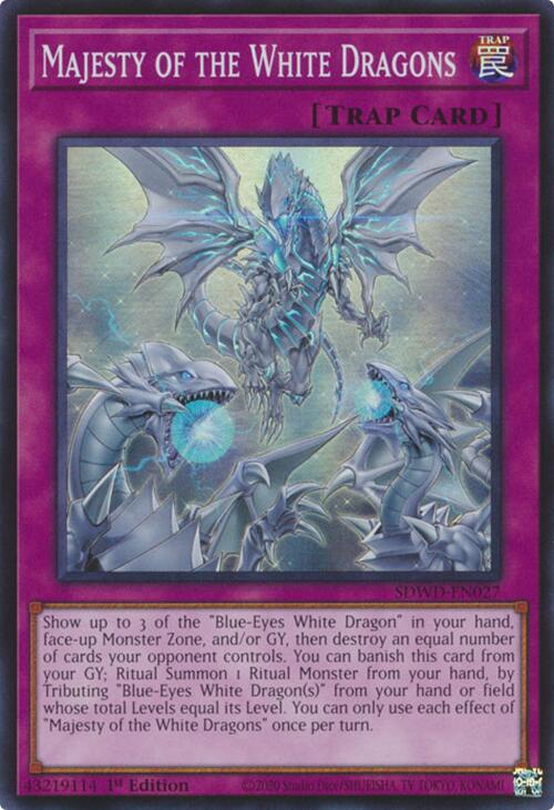 Majesty of the White Dragons [SDWD-EN027] Super Rare | Fandemonia Ltd
