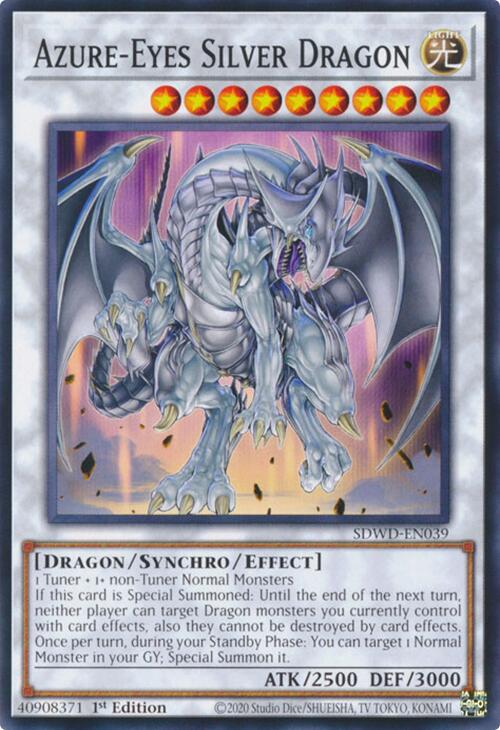 Azure-Eyes Silver Dragon [SDWD-EN039] Common | Fandemonia Ltd