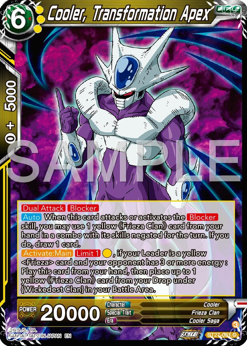 Cooler, Transformation Apex (BT27-081) [History of Z] | Fandemonia Ltd
